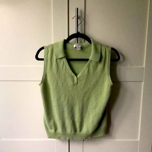 Vintage knit collared top